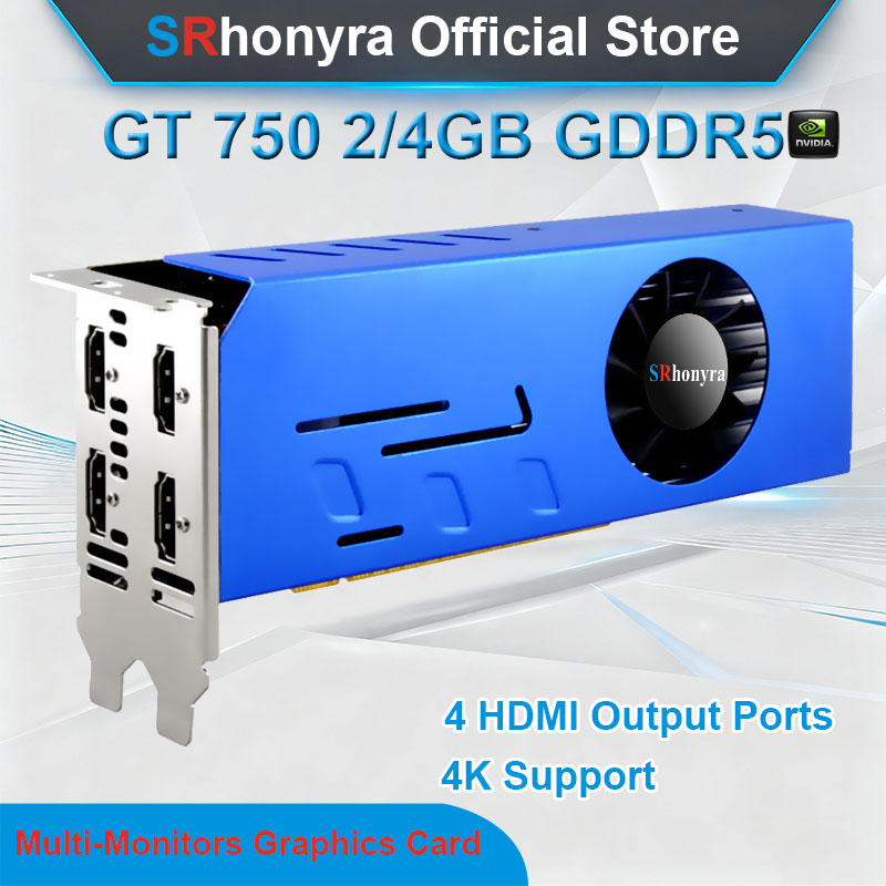 4 Hdmi Multi Monitor Video Card 4K - การ์ดจอ SRhonyra GeForce GTX1660S 1050 1050Ti