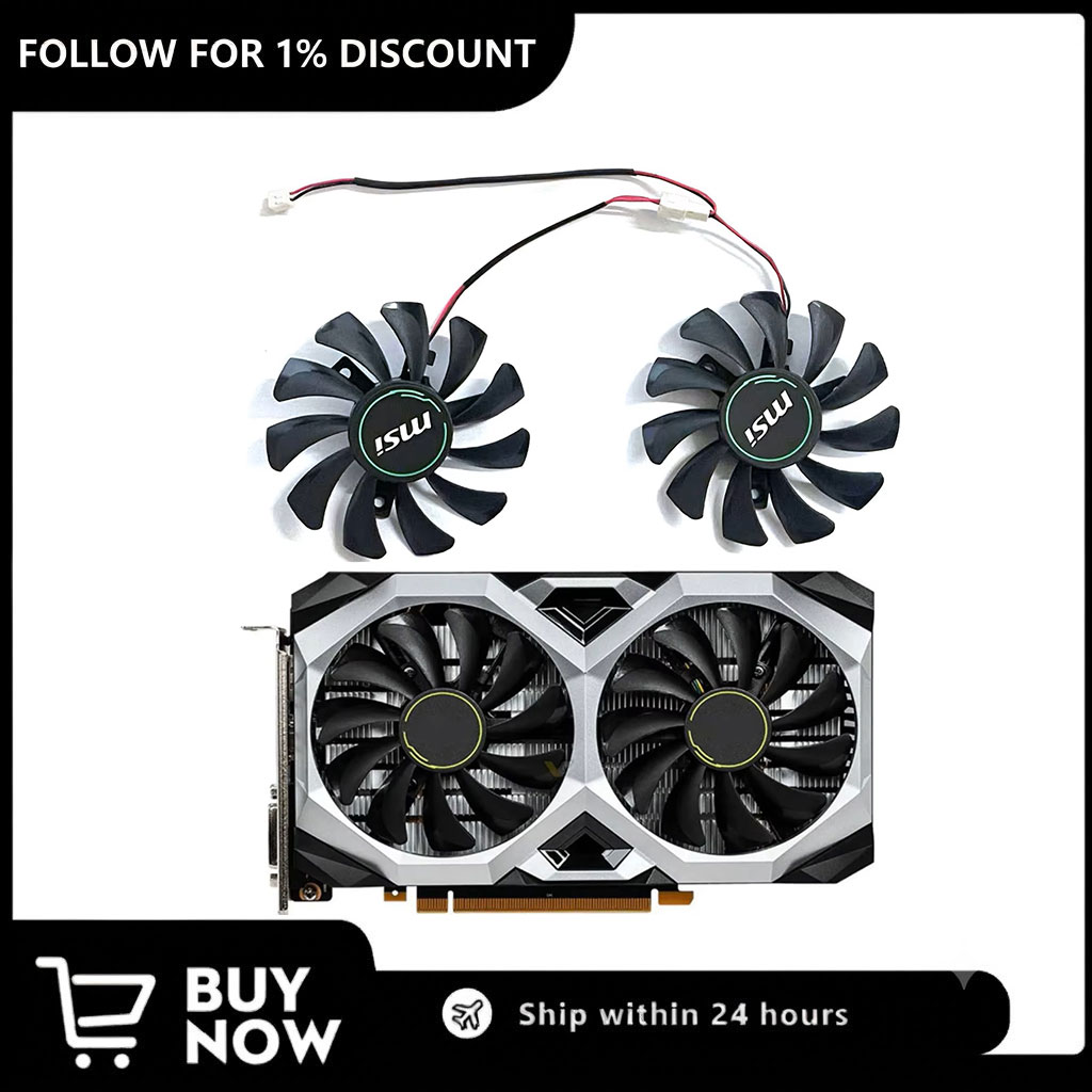 Rtx 4080 Super 16Gb - พัดลมการ์ดจอเหมาะสำหรับ MSI GTX1050 1050 Ti 2GT