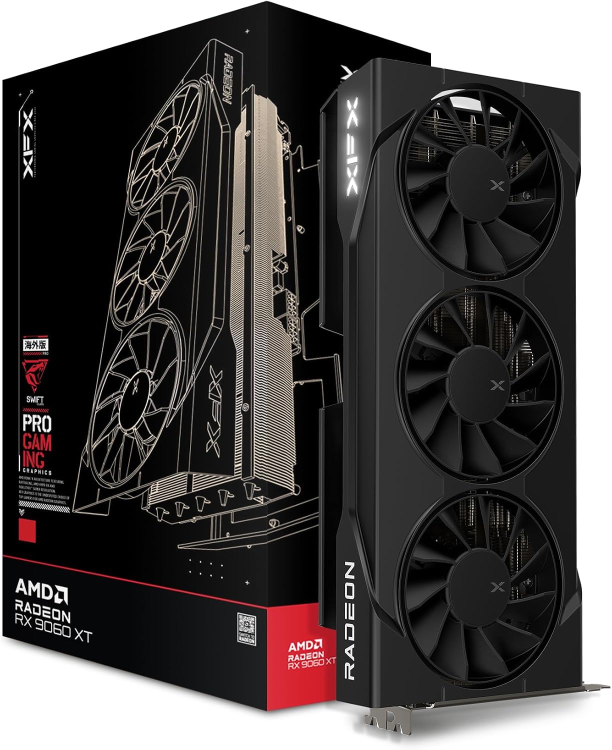 Triple Fan Gaming Graphics Card 16Gb - Swift AMD Radeon RX 9060 XT
