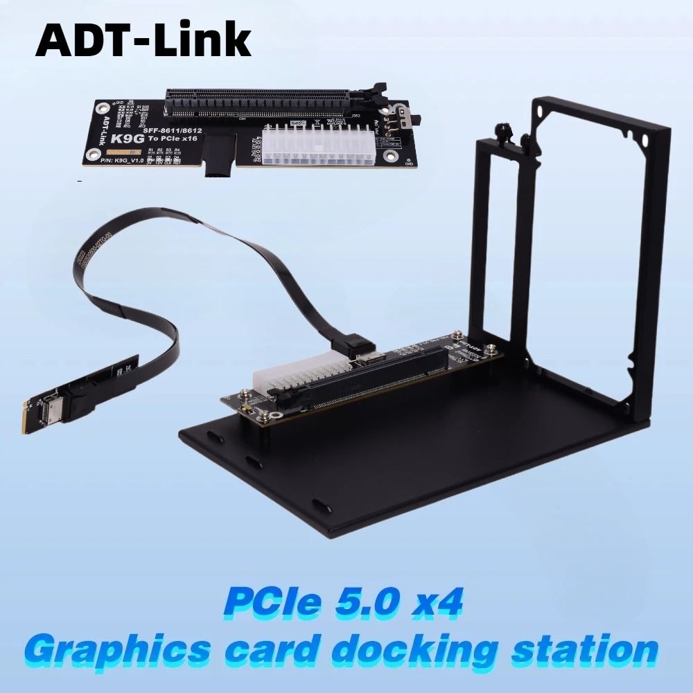 Oculink Egpu Dock Graphics Card - ADT-Link PCIe 5.0 4.0 128Gbps OCuLink