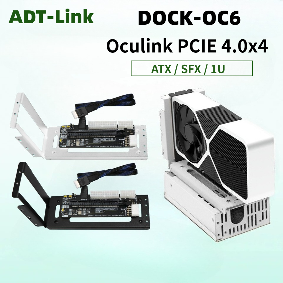 Oculink Egpu Dock Graphics Card - อะแดปเตอร์ EGPU Oculink สีขาวดำ สำหรับเชื่อมต่อ GPU