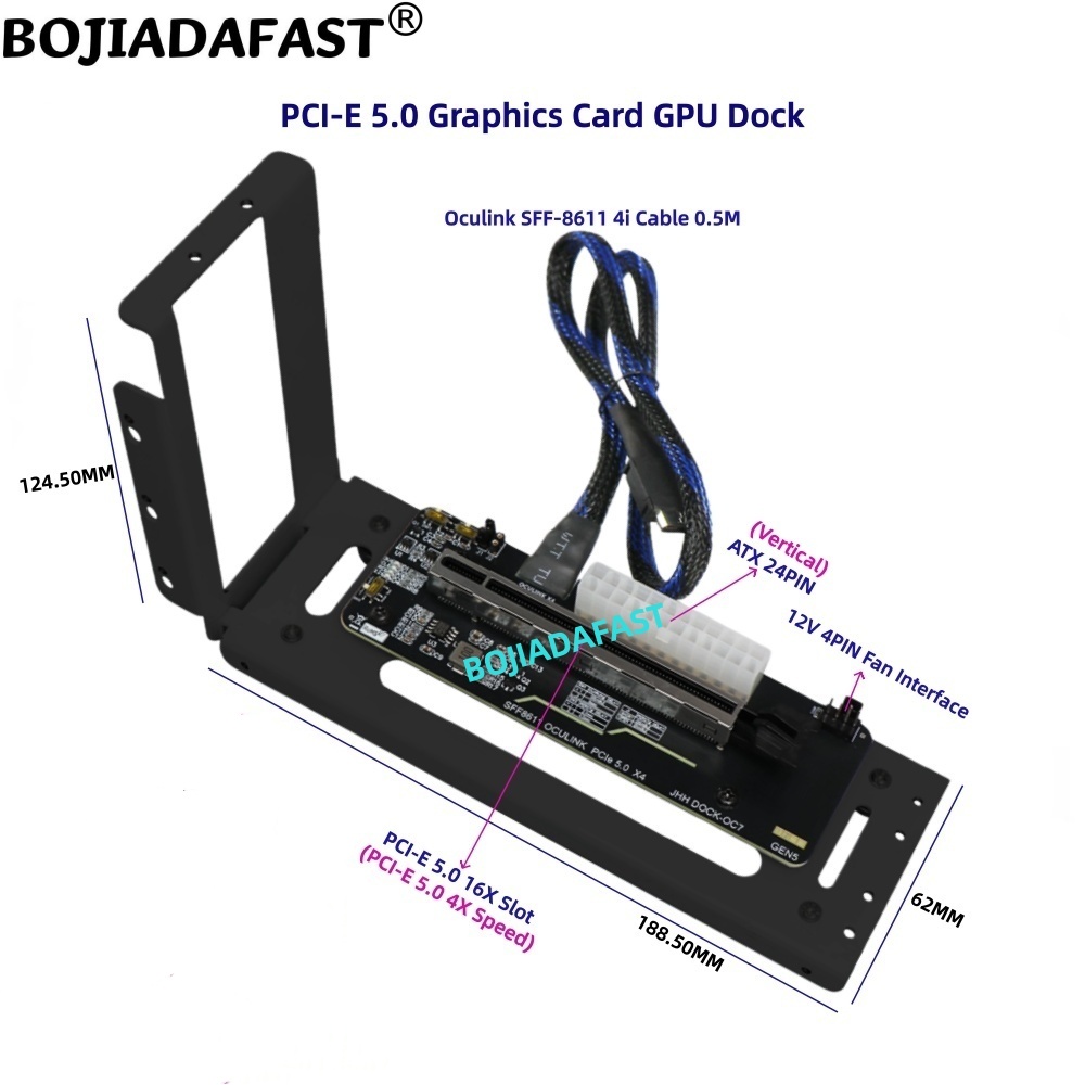 การ์ดจอภายนอก PCI-E 5.0 X4 OCu - Oculink Egpu Dock Graphics Card บทวิจารณ์และราคา