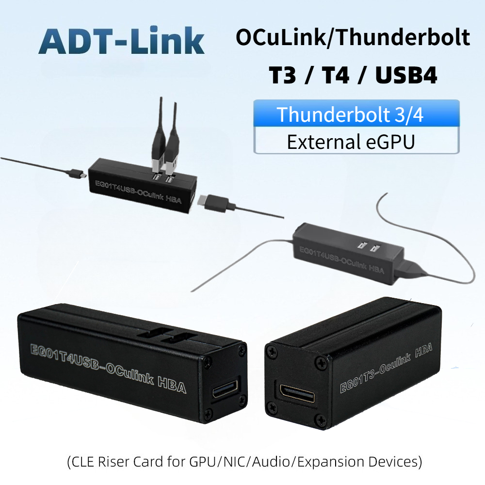 อะแดปเตอร์ T3 / T4 OCuLink Thu - Oculink Egpu Dock Graphics Card บทวิจารณ์และราคา